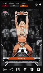 Topps WWE Slam 2025 Sol Ruca Topps Now Wrestlemania Black Legendary Digital - Picture 1 of 2