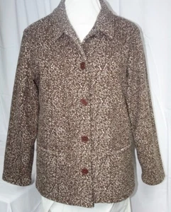 Women's Sandro Sport Size M Brown Button Front Polyester Jacket EUC - Picture 1 of 8