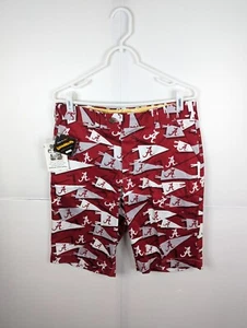 Loud Mouth Golf Shorts Men's 30 University Of Alabama Red Roll Tide Flags - Picture 1 of 11