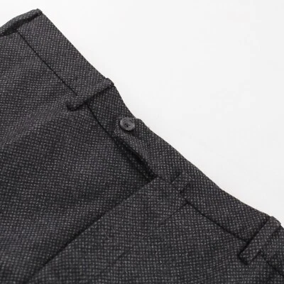 Pantalones de vestir Incotex nuevos con etiquetas talla 54 38 gris texturizado EE. UU. 100 % lana Foto 1 de 4