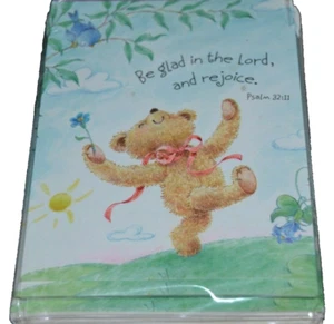 Tarjetas de notas Salmo 32:11 ALÉGRATE EN EL SEÑOR Y REGOCÍJATE. OSO DE PELUCHE 15 5" X 4" - Imagen 1 de 3
