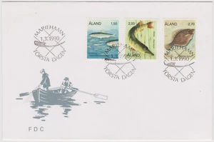 Aland FDC 1990, Fish, Herring, Pike, Flounder, Mint - Picture 1 of 1