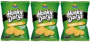 3 x Tayto Hunky Dorys Crinkle Cut Sour Cream & Onion Flavour Potato Chips 130g - Bild 1 von 1