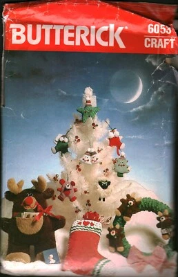 6053 Vintage Butterick SEWING Pattern Christmas Decoration Ornaments Cardholder - Image 1 of 2