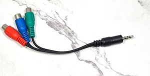 3,5 mm Jack do czerwonego zielonego niebieskiego gniazda RCA Gniazdo Audio Video Adapter Rozdzielacz - Zdjęcie 1 z 7