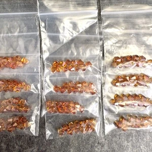 144 pc 6mm crystal bicone beads - topaz - Swarovski? destash - Picture 1 of 2