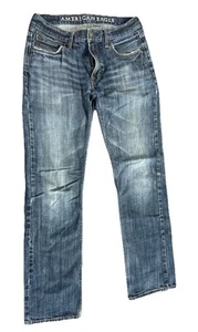 American Eagle Original Straight Jeans Men’s 30x34 Medium Wash 100% Cotton - Picture 1 of 3