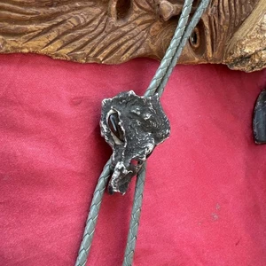 Vintage atemberaubender Sterling Silber Brutalist Modernist Bolokrawattenklammer Anhänger Wow - Bild 1 von 6