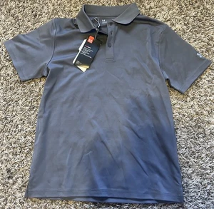Under Armour Jungen YLG Youth large Heat Gear Polo grau lose  - Bild 1 von 3