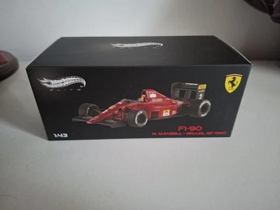 Hot Wheels Elite F1 1:43 Ferrari F1-90 N Mansell Brazil GP 1990 Model.  New. - Image 1 of 4