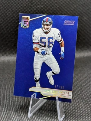 LAWRENCE TAYLOR /99 - 2024 DONRUSS ELITE FUTBOL AZUL /99 GIGANTES COLOR PARTIDO! Foto 1 de 4