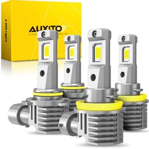 AUXITO H11/H9/H8 Low Beam 9005/HB3 High Beam LED Headlight Bulbs 6500K 6000LM - Picture 1 of 15