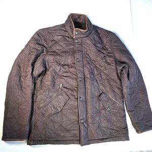 Abrigo chaqueta acolchada Barbour Powell - marrón oliva - talla grande para hombre - Imagen 1 de 11