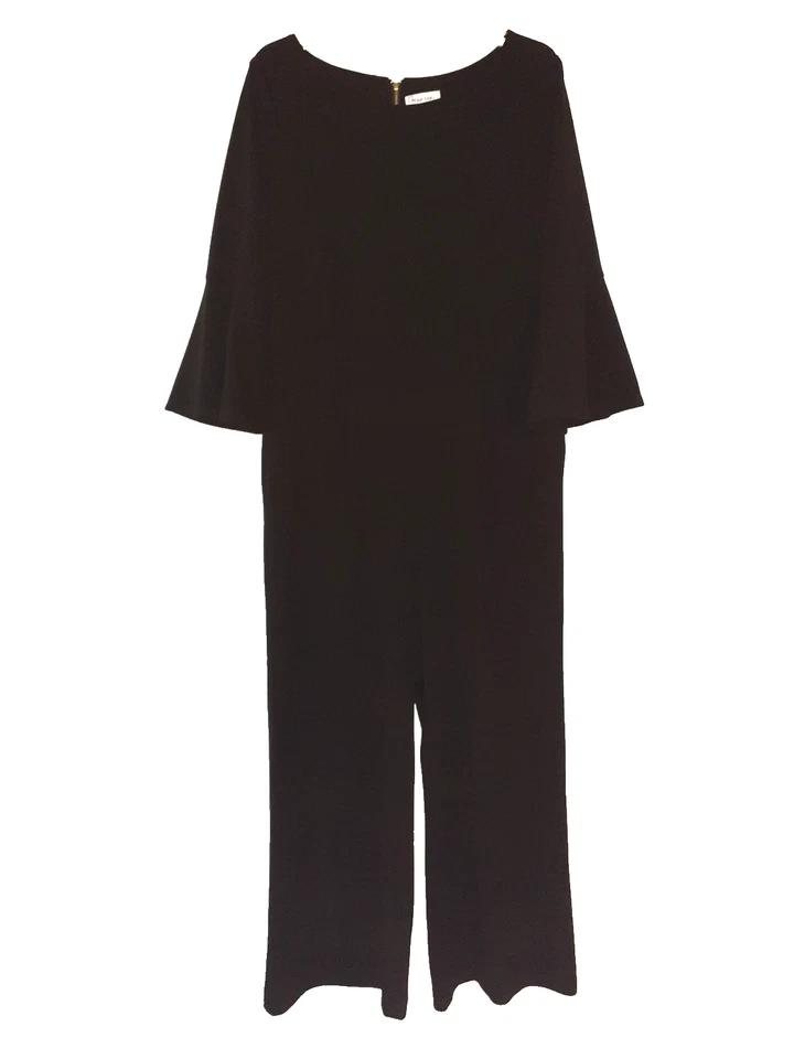 Mono CALVIN KLEIN Talla 16 Negro Manga 3/4 Elastizado Tejido Acampanado Puños Bolsillos Foto 1 de 4