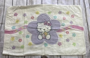 VTG Sanrio Hello Kitty Y2K Pillowcase Standard Flowers 2001 Girlie Kawaii READ - Picture 1 of 8