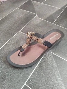 Black Piarossini sandels - Picture 1 of 2