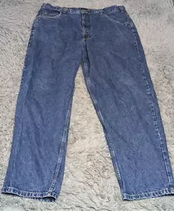 Harbor Bay Jeans Mens Size 44x34 Straight Leg Cotton Denim Blue Medium Wash - Picture 1 of 10