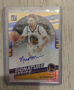 PANINI 2020-21 DONRUSS SIGNATURE SERIES AUTO NICO MANNION GOLDEN STATE WARRIONS - Foto 1 di 2