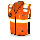 KwikSafety CLASSIC Hi Vis Reflective ANSI PPE Surveyor Class 2 Safety Vest