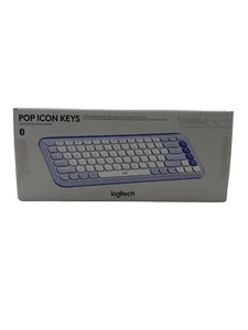 BRAND NEW - Logitech POP ICON Keys Wireless Bluetooth Keyboard Lilac/Off White - Bild 1 von 2