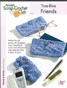 2 Annie's Scrap Crochet Club Leaflets-True-Blue Friends Cover-Cupcake Purse - Picture 1 of 2