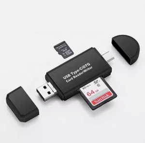 Lecteur de Carte SD, SD/Micro, USB Type C Micro USB OTG Adaptateur USB 2.0 Portable - Photo 1/7
