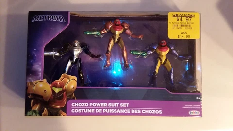 Metroid Chozo Power Suit Set - 3 Figures - New Sealed Cover