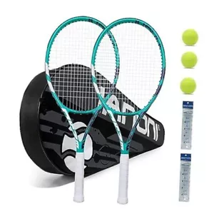 Tennis Rackets for Adults, Pre-Strung 27 Inch Tennis Racquets-2 Player green - Picture 1 of 7