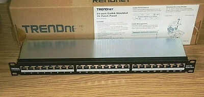 TRENDnet TC-P24C6AS Patch Panel 24 Port Cat 6A Shielded 19" 1U Rack Mountable  - Image 1 of 4