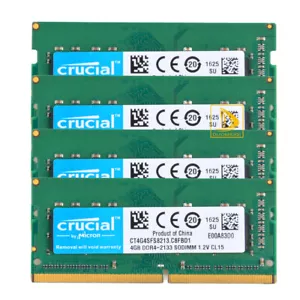 Crucial DDR4 RAM 16GB 4x 4GB PC4-17000 2133MHz 260Pin Laptop Memory CT4G4SFS8213 - Picture 1 of 9