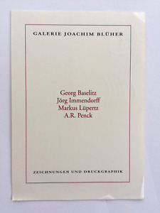 Einladungskarte BASELITZ IMMENDORFF LÜPERTZ..Galerie Blüher, Köln 1993