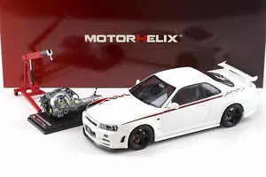 Elica motore 1:18 Nissan Skyline GT-R R34 Nismo personalizzata bianca perla M83427 - Foto 1 di 7