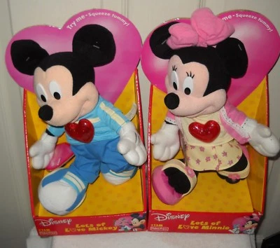 #10003 NIB Fisher Price Disney Kmart Stores Lots of Love Mickey & Minnie Plush - Image 1 of 4