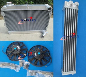 3 ROW RADIATOR & Fans & OIL COOLER FOR MAZDA RX7 SERIES 1 2 3 SA/FB MT 1979-1985 - Picture 1 of 8