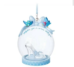 Disney Prinzessin Aschenputtel Hausschuh geblasenes Glasornament brandneu mit Etikett - Bild 1 von 3