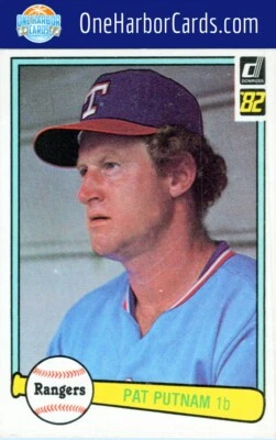 1982 Donruss Texas Rangers Baseball Card #520 Pat Putnam - Image 1 of 2