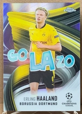 Erling Haaland 2020-21 Topps Chrome UEFA #GOL-EH Golazo - Image 1 of 2