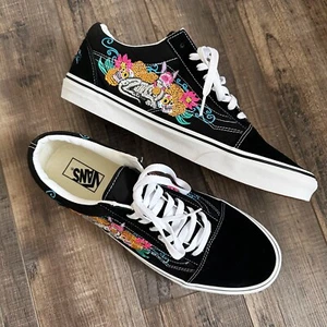 NUEVO Vans Old Skool Xolo Negro Día de los Muertos Gamuza Para Hombres Talla 13 VN000D3HBP7 - Imagen 1 de 12