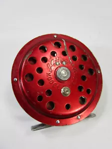 Modelo Vintage J.C. Higgins No. Carrete de pesca con mosca 312.31130 rojo/plateado hecho en EE. UU. - Imagen 1 de 8