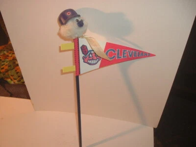 Cleveland Indians MLB Baseball Stadium Souvenir 15" Pencil with Helmet & Pennant - Image 1 of 2