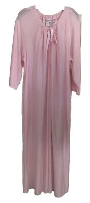 Shadowline Pink Breast Cancer Ribbons Front Zip Long Robe Size 1X~ New W/ Tag - Image 1 of 4