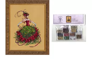 MIRABILIA Cross Stitch PATTERN and EMBELLISHMENT PACK Miss Christmas Eve MD148 - Picture 1 of 1