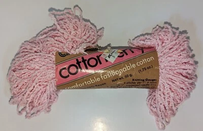 UN 1,75 oz Madeja Caron Algodón Terry Hilo 5009 Rosa Suave ALGODÓN RAYÓN CrochetKNIT Foto 1 de 3