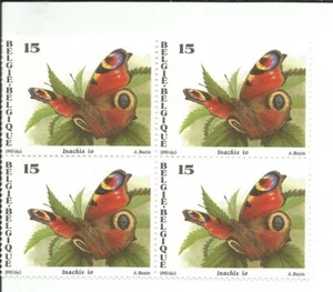 België vlinders blok van 4 MNH postzegel - Foto 1 di 1