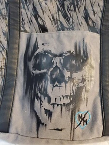 Bolso de Viaje Mulisha Metal con Bolsillos Laterales Gris/Negro Calavera Usado RARO - Imagen 1 de 15