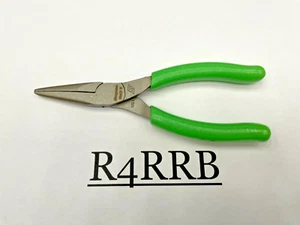 NEW NO RESERVE Snap-On Tools USA GREEN Soft Grip 6" Needle Nose Pliers 95ACFG - Picture 1 of 7