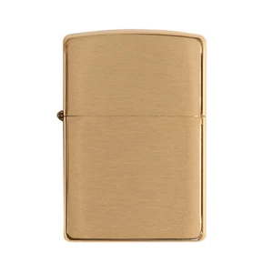 Zippo Lighter Classic Brushed Brass Finished Windproof Flame Fuel Refillable - Picture 1 of 2