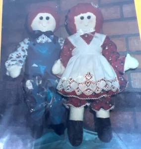 Vintage New Raggedy Ann & Andy Style Ragdoll Twins Kit - Picture 1 of 3