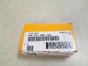 Lot of 5 - Parker Hydraulic Flush Face Quick Coupling Nipple FEM-252-14MM-1045 - Picture 1 of 7