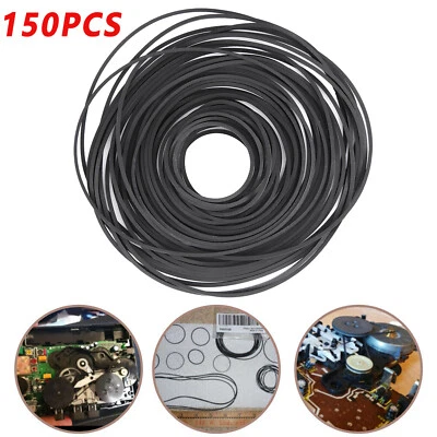 150 Pieces Rubber Drive Belt For Cassette Player Recorder Repair Replacement - Image 1 of 4